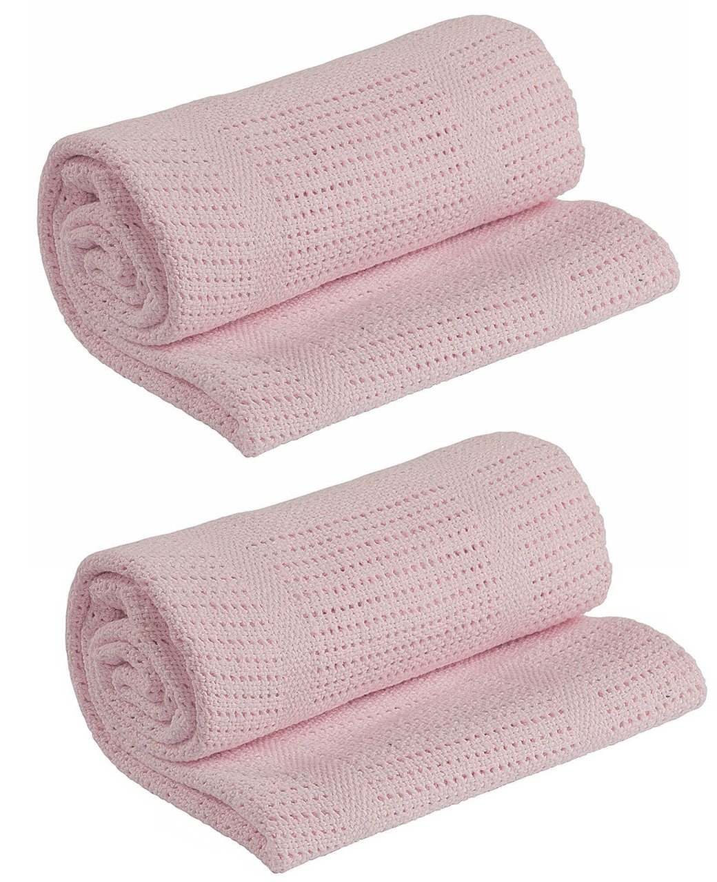 Two Cellular Blankets 70x90cm Pink E&A Distribution