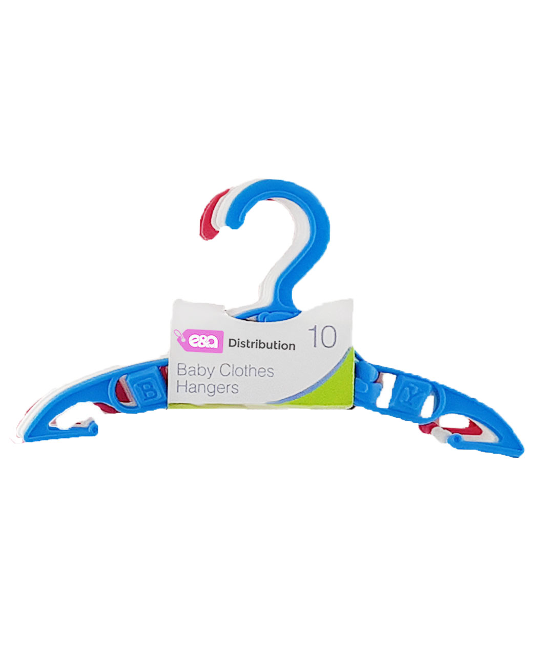 Blue, White & Pink Baby Clothes Hangers Pack E&A Distribution