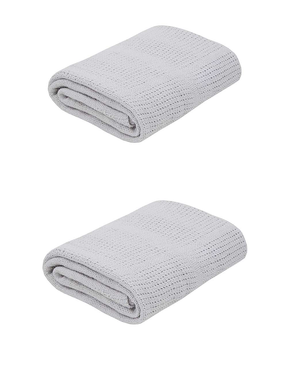 Pair Of 2 Cellular Grey Blanket, Wrap E&A Distribution