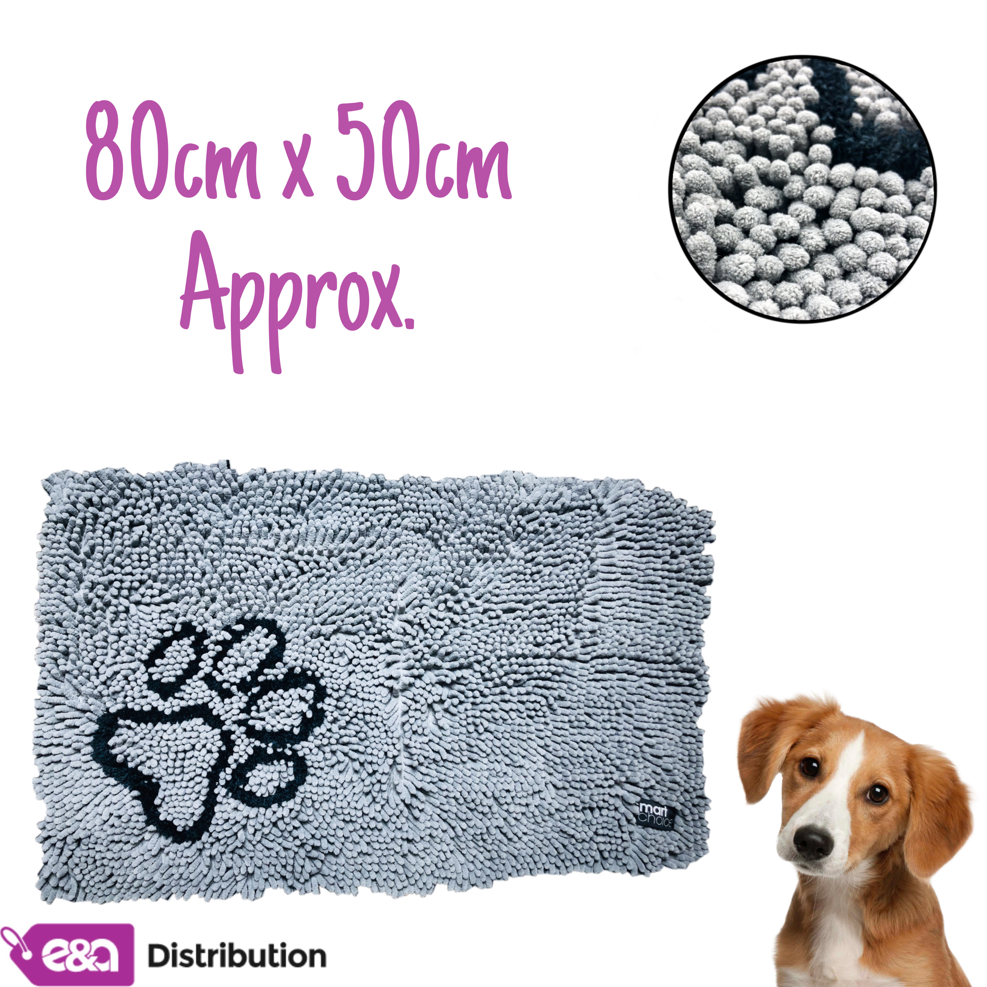 E&A MICROFIBRE SUPER ABSORBENT NOODLE MAT with non slip back FOR PETS