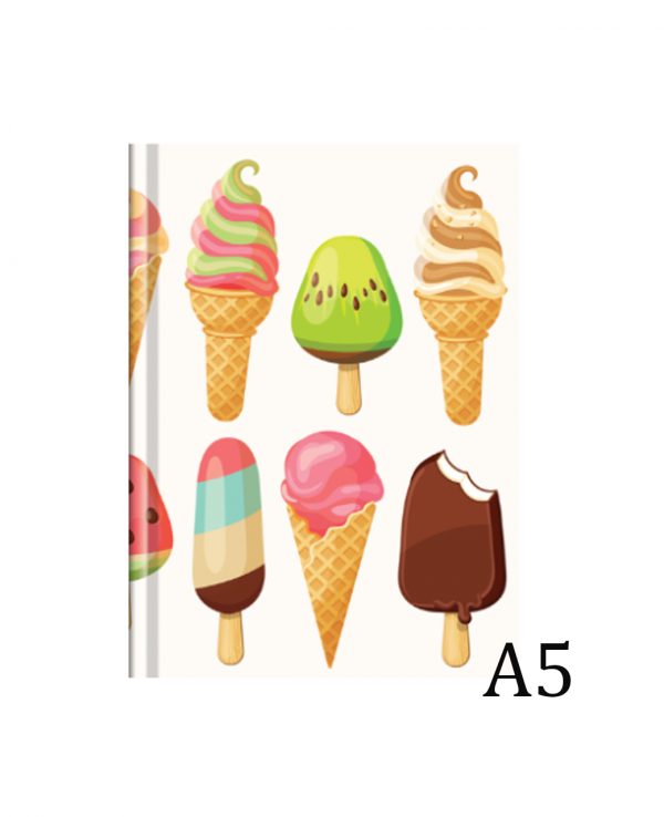 a4 ice cream hardback notebook