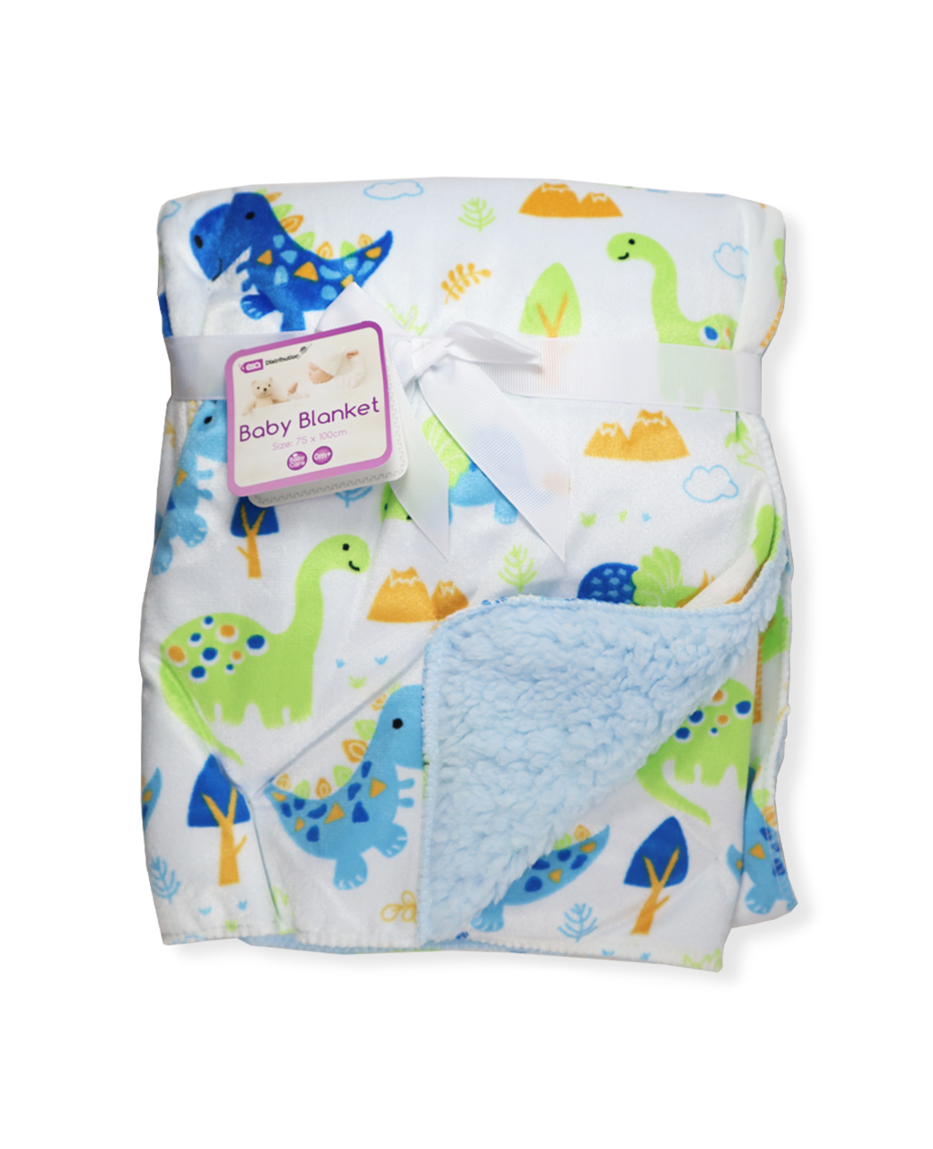 Dinosaur Fur Back Baby Blanket Fur Back EA Distribution