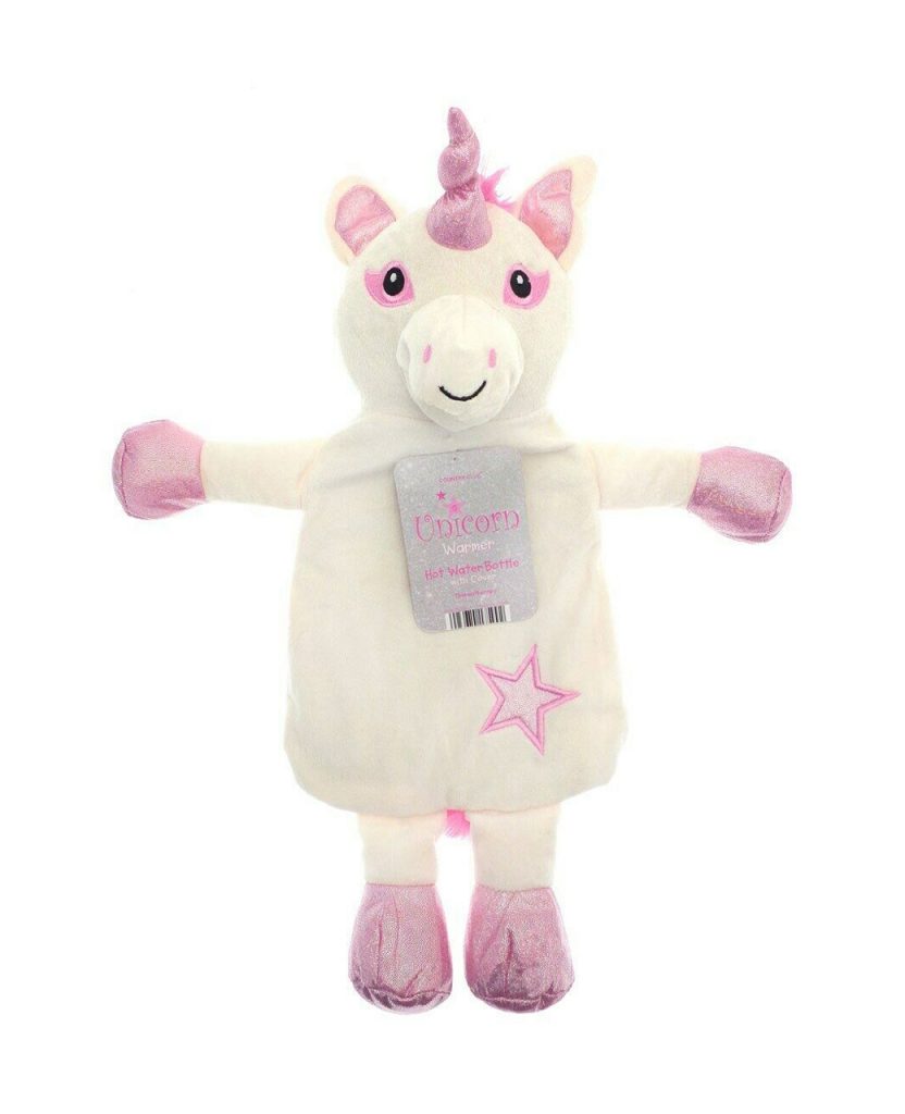 Unicorn Hot Water Bottle 2 Colours Novelty E&A Distribution