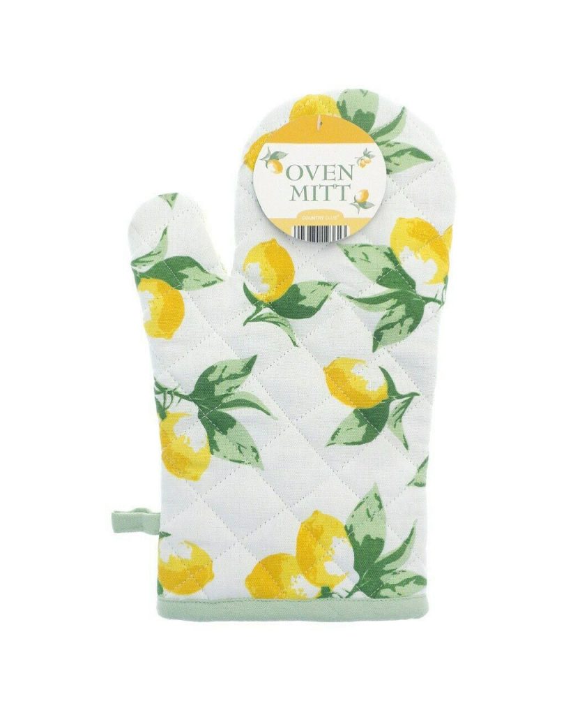 Lemon Cotton Oven Mitt Kitchen E&A Distribution