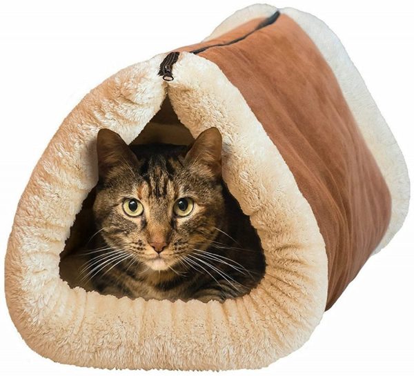 Cosy 2 In 1 Warm Igloo Bed For Pet Cat Kitten Dog Puppy Plush Cave House Mat Snug comfy portable