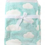 baby blanket grey clouds pattern soft blanket for baby for babies blanket
