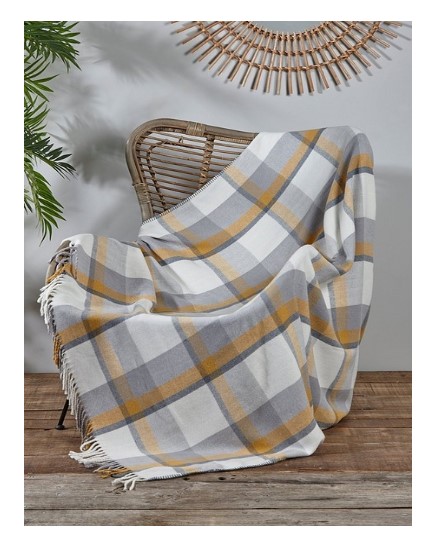 Woven Throw Blanket 2-throws home decor, checked pattern throw blanket, check print fleece blanket