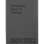 black academic diary planner