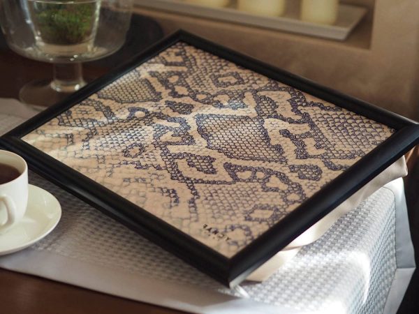 Beige Snake Lap Tray