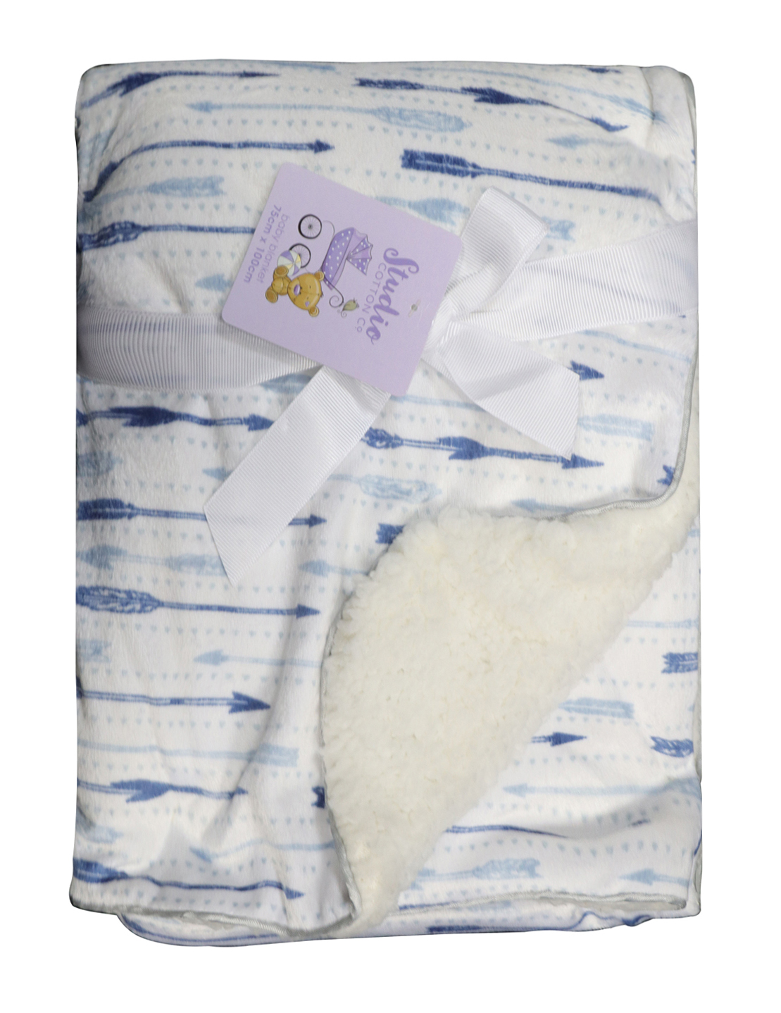 IMG_1745 Sky Blue Arrow Fur Blanket