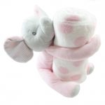 Pink Elephant Toy Blanket