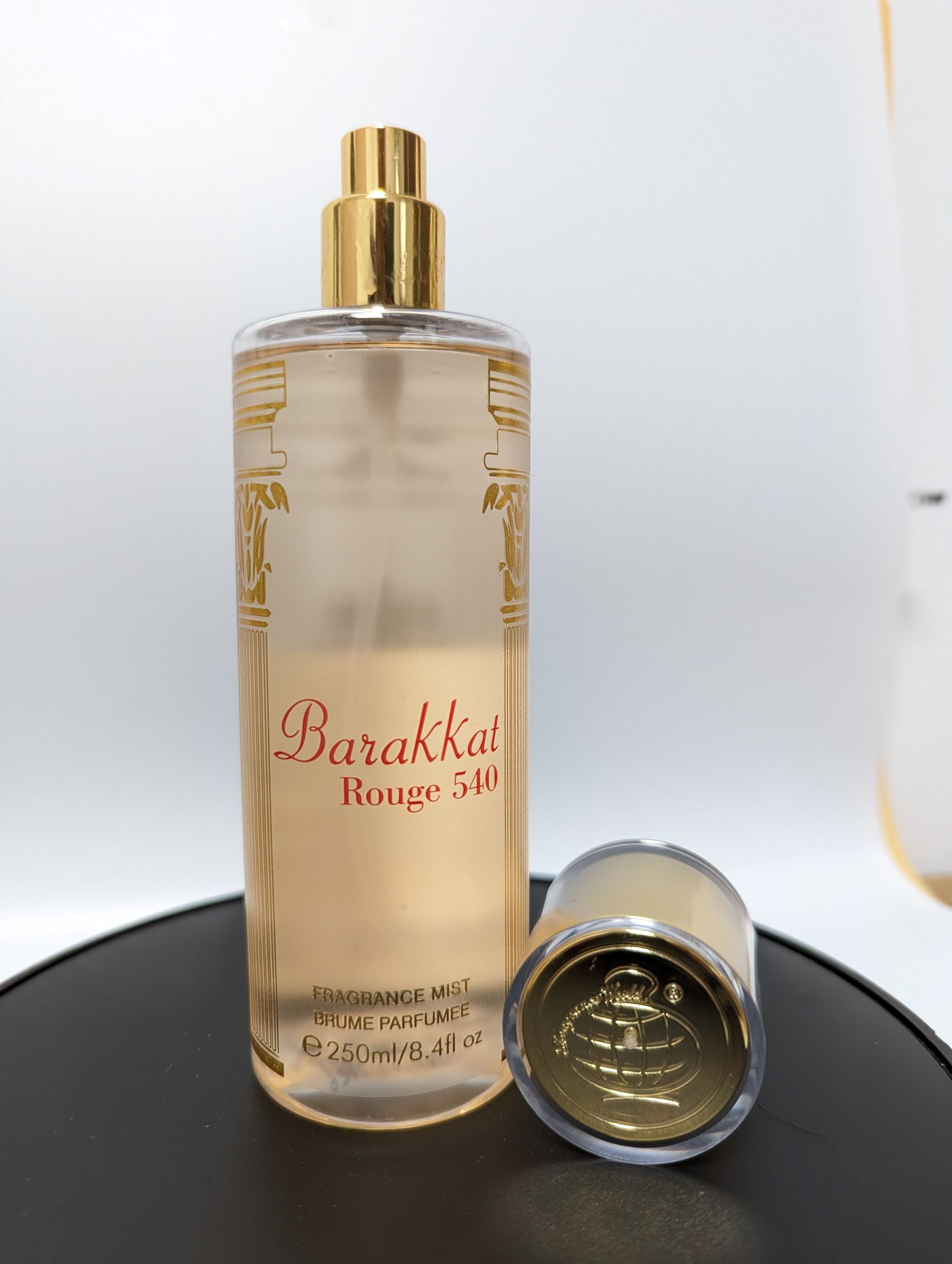 PXL_20231026_093109424 Barakkat Rouge 540 250ml Fragrance Body Mist Inspired by Baccarat Rouge
