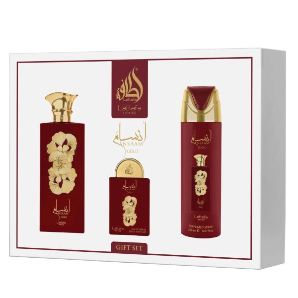Ansaam Gold giftset box main image with the 3 items