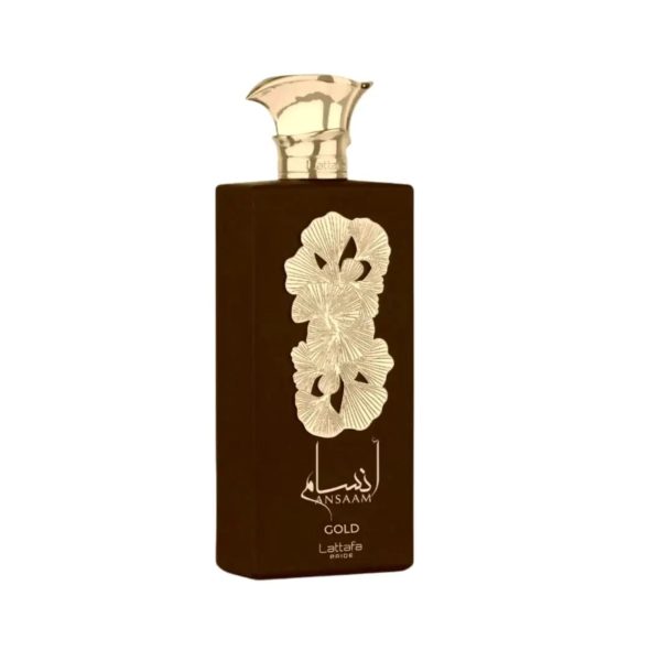Lattafa Pride ansaam gold 100ml edp bottle floral design