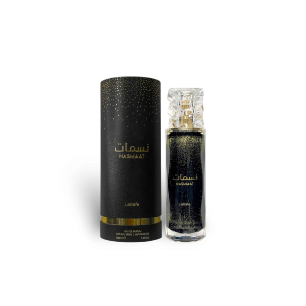 Lattafa Nasmaat Perfume and black box