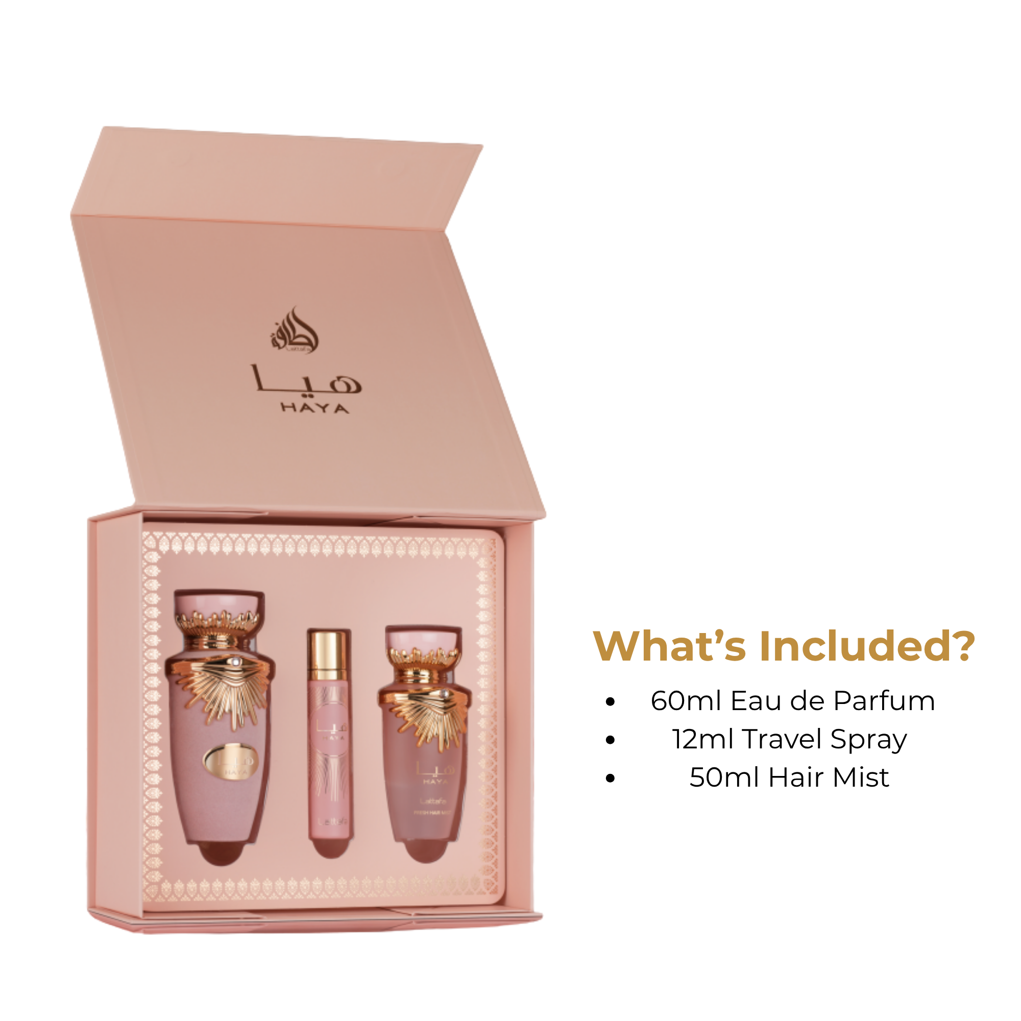 Haya Lattafa Fragrance Giftset - What's Included