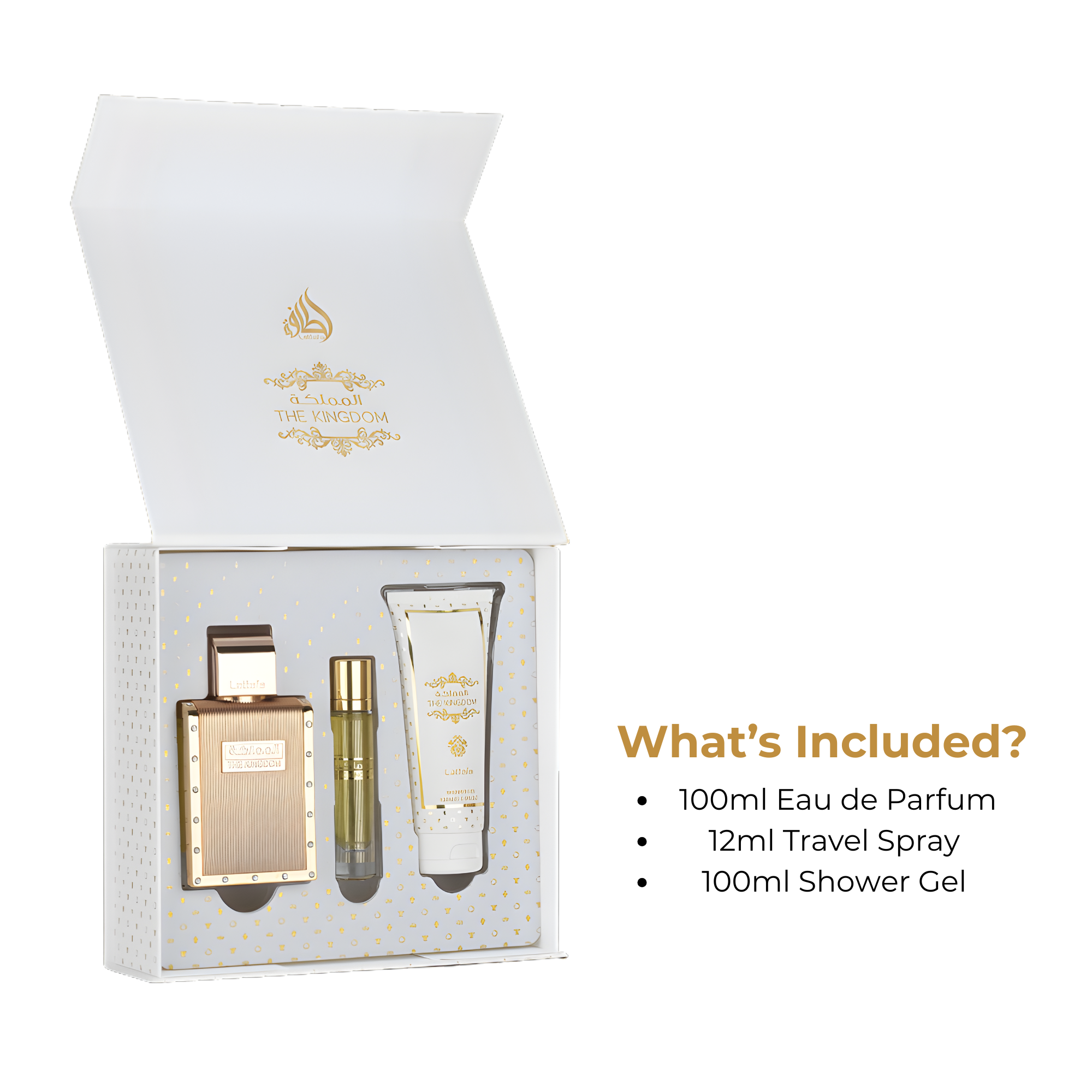 The Kingdom Lattafa Fragrance Giftset - _What's Included