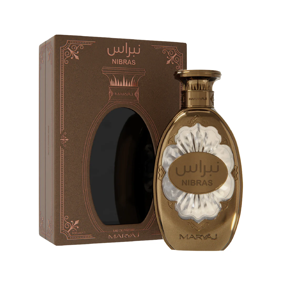 Maryaj Nibras 100ml Eau De Parfum For Unisex (Gold Perfume & Brown Box) Maryaj Nibras 100ml Eau De Parfum For Unisex (Gold Perfume & Brown Box)