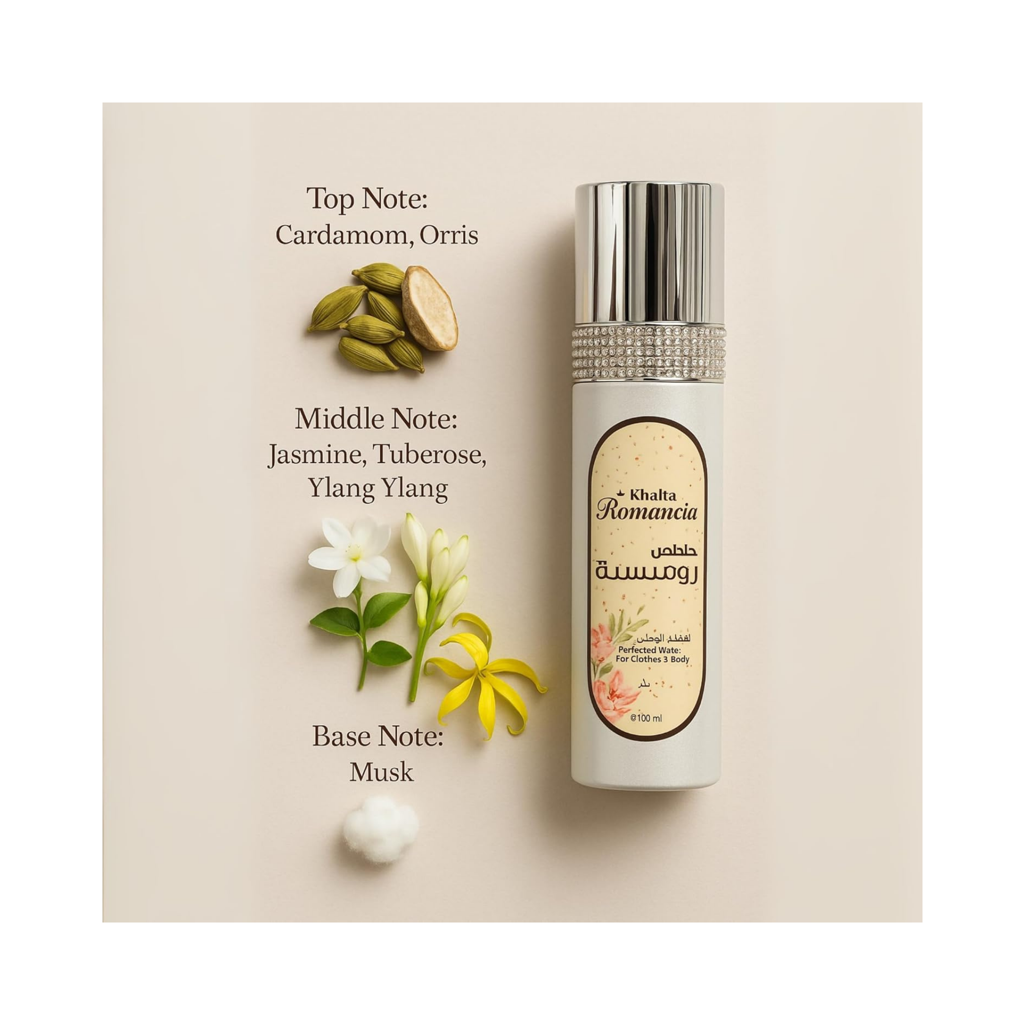 Khadlak Khalta Romancia Perfumed Water - Alcohol-Free (Fragrance Notes))